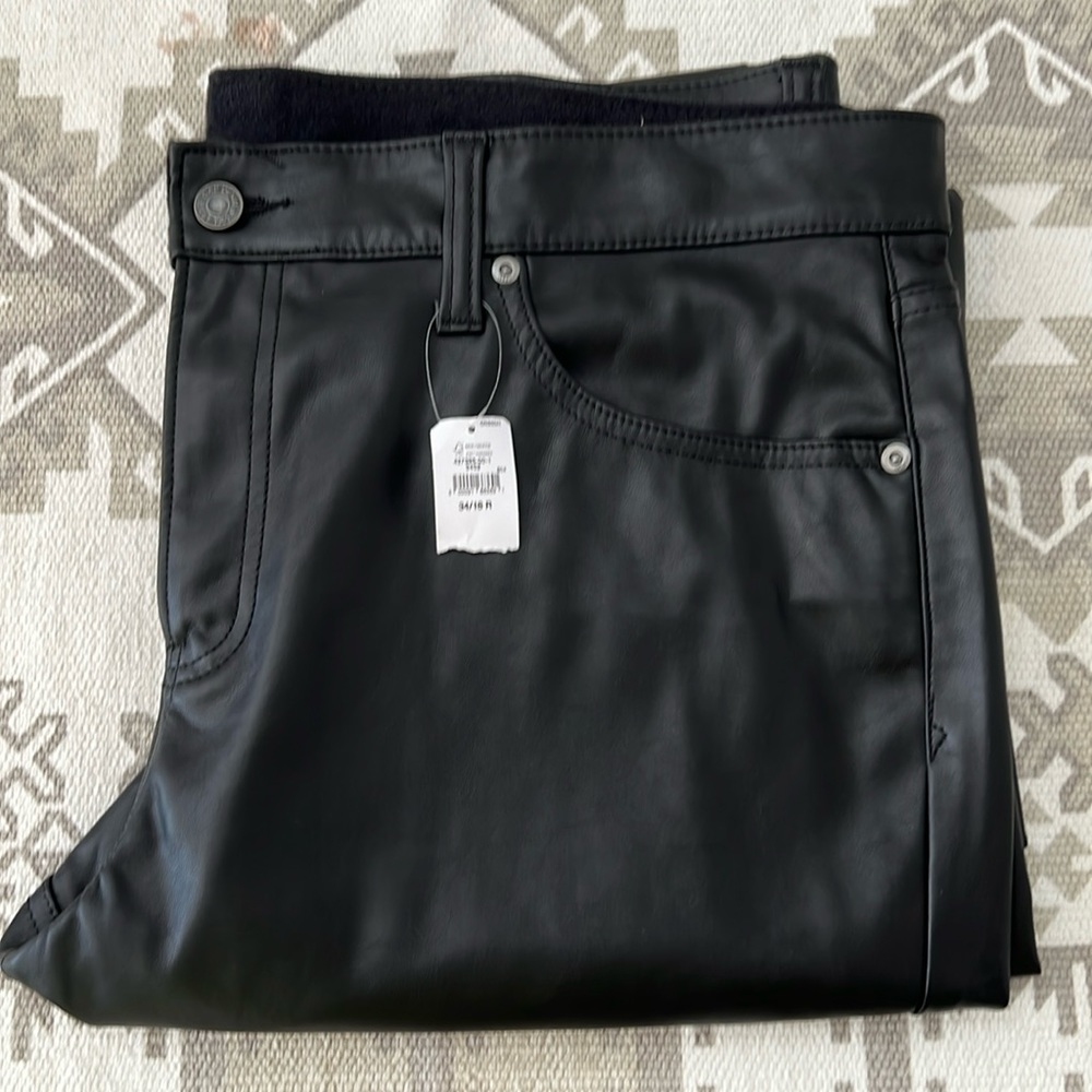 Gap Faux Leather baby boot jeans